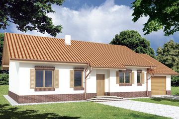  Projekt domu Nina 2C Plus (WRD2182) - projekt domu parterowego - Zdjęcie 1