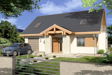  Projekt domu Aston 1d (WRD2254) - projekt domu parterowego z poddaszem - Zdjęcie 1