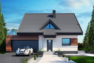  Projekt domu Lolek N 2G (BSB1099) - projekt domu parterowego z poddaszem - Zdjęcie 1