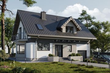  Projekt domu Zojka Stok (1469) (KRD2591) - projekt domu parterowego z poddaszem - Zdjęcie 1