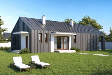 Projekt domu Lancaster DCB104 - parterowy dom o powierzchni 84,33 m², dach dwuspadowy - ujęcie 3