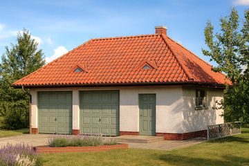  Projekt garażu WB-3874 (KRA3609) - projekt garażu parterowego - Zdjęcie 1