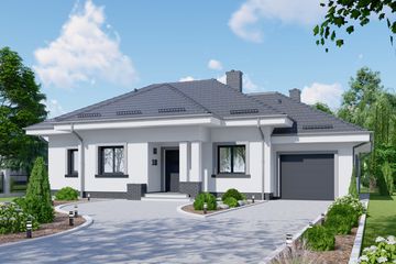  Projekt domu APS 052 (LUA1168) - projekt domu parterowego - Zdjęcie 1