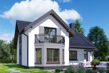  Projekt domu APS 081 (LUA1169) - projekt domu parterowego z poddaszem - Zdjęcie 2