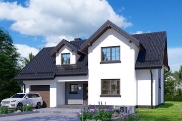  Projekt domu APS 081 (LUA1169) - projekt domu parterowego z poddaszem - Zdjęcie 3