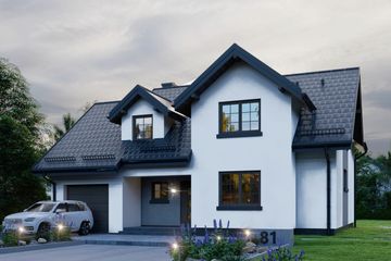  Projekt domu APS 081 (LUA1169) - projekt domu parterowego z poddaszem - Zdjęcie 1