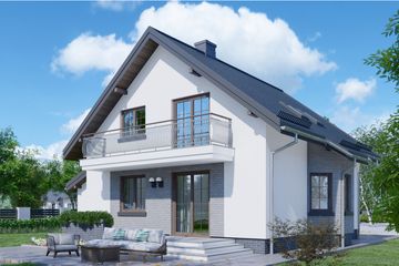  Projekt domu APS 126 (LUA1170) - projekt domu parterowego z poddaszem - Zdjęcie 3