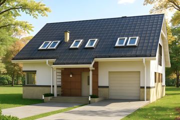  Projekt domu HG-C11 (KRM1080) - projekt domu parterowego z poddaszem - Zdjęcie 1