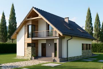  Projekt domu HG-N3 (KRM1081) - projekt domu parterowego z poddaszem - Zdjęcie 1