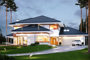  Projekt domu z widokiem (WAH1596) - projekt domu z pełnym piętrem - Zdjęcie 4