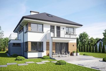  Projekt domu Helios wariant C (WAH1604) - projekt domu z pełnym piętrem - Zdjęcie 3
