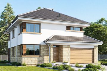  Projekt domu Helios wariant E (WAH1597) - projekt domu z pełnym piętrem - Zdjęcie 1