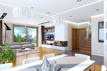  Projekt domu Helios wariant D (WAH1599) - projekt domu z pełnym piętrem - Zdjęcie 4