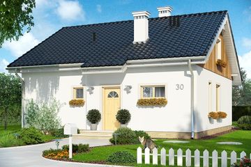  Projekt domu Zosia wariant B (WAH1602) - projekt domu parterowego - Zdjęcie 1