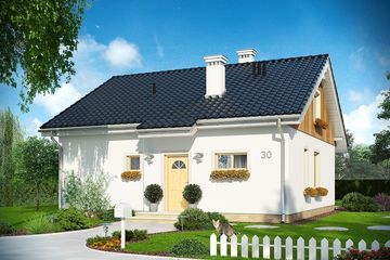  Projekt domu Zosia wariant B (WAH1602) - projekt domu parterowego - Zdjęcie 1