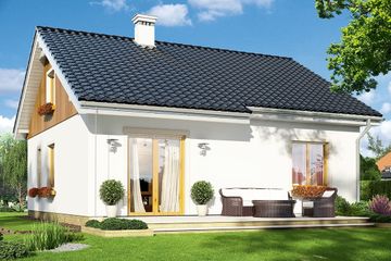  Projekt domu Zosia wariant B (WAH1602) - projekt domu parterowego - Zdjęcie 2