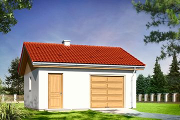  Projekt garażu BG02 (WAH1603) - projekt garażu parterowego - Zdjęcie 1