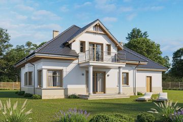  Projekt domu Amanda wariant B (WAH1605) - projekt domu parterowego z poddaszem - Zdjęcie 2