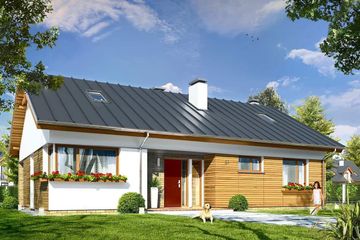  Projekt domu Oliwka wariant B (WAH1611) - projekt domu parterowego - Zdjęcie 1