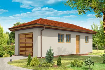  Projekt garażu BG05 (WAH1615) - projekt garażu parterowego - Zdjęcie 1