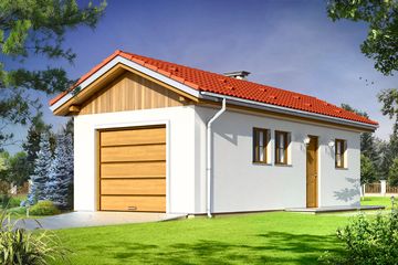  Projekt garażu BG06 (WAH1616) - projekt garażu parterowego - Zdjęcie 1