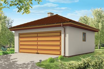  Projekt garażu BG14 (WAH1634) - projekt garażu parterowego - Zdjęcie 1