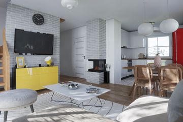  Projekt domu Hoczew Mk11 (KRP1631) - projekt domu parterowego z poddaszem - Zdjęcie 3