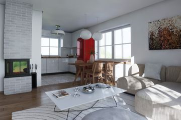  Projekt domu Hoczew Mk11 (KRP1631) - projekt domu parterowego z poddaszem - Zdjęcie 4