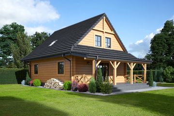  Projekt domu Zawoja dw 3 (KRP1680) - projekt domu parterowego z poddaszem - Zdjęcie 2