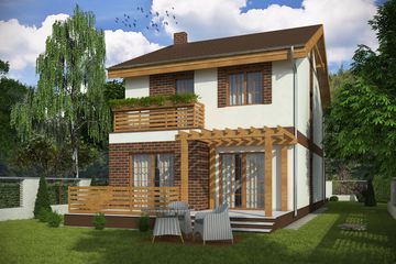  Projekt domu Nina II z garażem 1-st. [A] (WRF1566) - projekt domu z pełnym piętrem - Zdjęcie 2