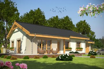  Projekt domu Dawid z garażem 1-st. [A] (WRF1567) - projekt domu parterowego - Zdjęcie 1