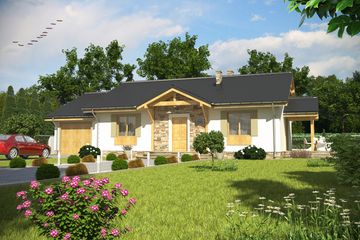  Projekt domu Celinka III z garażem 1-st. [A] (WRF1580) - projekt domu parterowego - Zdjęcie 1