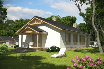  Projekt domu Celinka III z garażem 1-st. [A] (WRF1580) - projekt domu parterowego - Zdjęcie 2