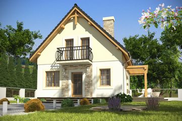  Projekt domu Ala III bez garażu [B] (WRF1586) - projekt domu parterowego z poddaszem - Zdjęcie 1