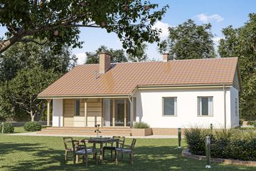  Projekt domu D49 - Maurycy z garażem (WAI1362) - projekt domu parterowego - Zdjęcie 2