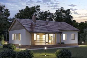  Projekt domu D49 - Maurycy z garażem (WAI1362) - projekt domu parterowego - Zdjęcie 3