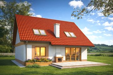  Projekt domu Mona (WRY1009) - projekt domu parterowego z poddaszem - Zdjęcie 1