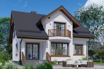  Projekt domu APS 008 (LUA1172) - projekt domu parterowego z poddaszem - Zdjęcie 2