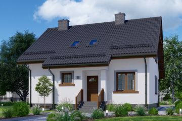  Projekt domu APS 008 (LUA1172) - projekt domu parterowego z poddaszem - Zdjęcie 1