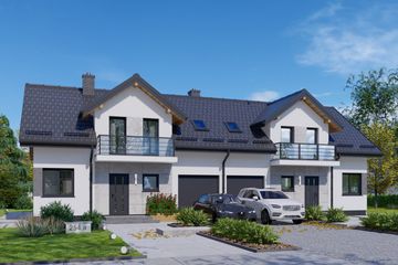  Projekt domu APS 254 dwulokalowy (LUA1287) - projekt domu parterowego z poddaszem - Zdjęcie 1
