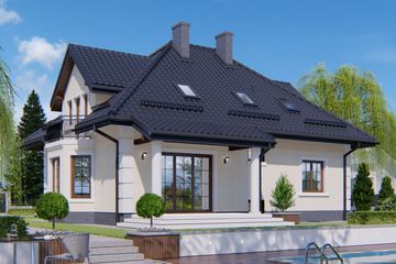  Projekt domu APS 257 (LUA1290) - projekt domu parterowego z poddaszem - Zdjęcie 2