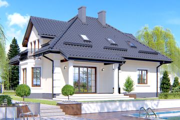  Projekt domu APS 257 (LUA1290) - projekt domu parterowego z poddaszem - Zdjęcie 2