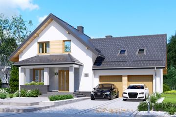  Projekt domu APS 075 + 2G (LUA1292) - projekt domu parterowego z poddaszem - Zdjęcie 1