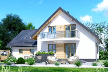  Projekt domu APS 075 + 2G (LUA1292) - projekt domu parterowego z poddaszem - Zdjęcie 2