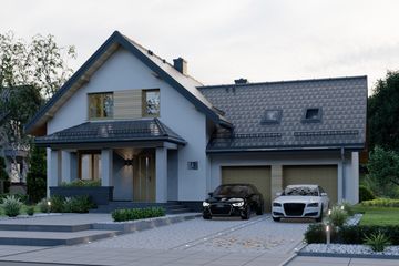  Projekt domu APS 075 + 2G (LUA1292) - projekt domu parterowego z poddaszem - Zdjęcie 3