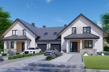  Projekt domu APS 149 NEW dwulokalowy (LUA1177) - projekt domu parterowego z poddaszem - Zdjęcie 1