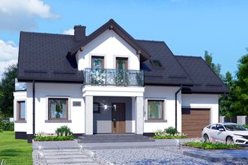  Projekt domu APS 248 (LUA1299) - projekt domu parterowego z poddaszem - Zdjęcie 1