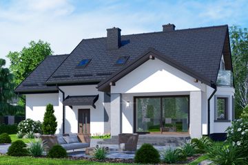  Projekt domu APS 248 (LUA1299) - projekt domu parterowego z poddaszem - Zdjęcie 2