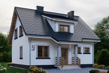  Projekt domu APS 032 + P (LUA1300) - projekt domu parterowego z poddaszem - Zdjęcie 3