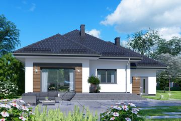  Projekt domu APS 247 (LUA1302) - projekt domu parterowego z poddaszem - Zdjęcie 2